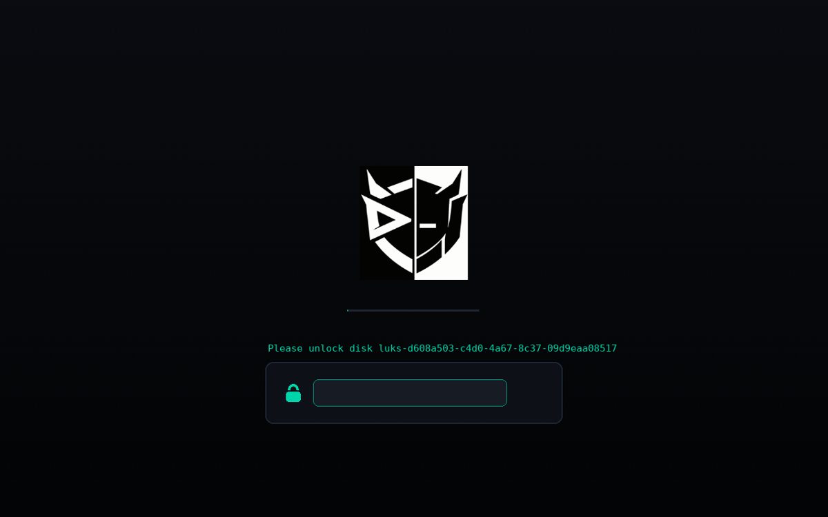 Disk unlock passphrase prompt